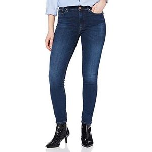 7 For All Mankind HW Skinny Crop Jeans, Bleu Moyen, 33 Femme