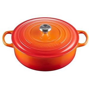 Le Creuset 21179300902430 Ronde stoofpan van geëmailleerd gietijzer, Ø 30 cm, 6,2 l, vulkanisch, 21179300902430
