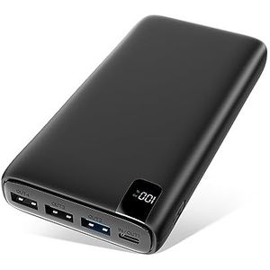 A ADDTOP Powerbank 26800 mAh externe batterij USB C met 22,5 W Power Delivery, draagbare oplader met 4 poorten, compatibel met smartphone, tablet en meer