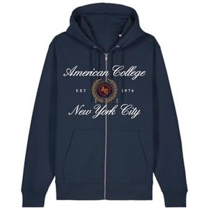 AMERICAN COLLEGE USA Sweat Zip Marine 16 Ans Decontracte, Bleu, 16 ans