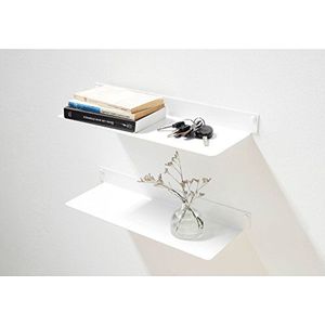 Teebooks Wandplanken - set van 2 - staal - wit