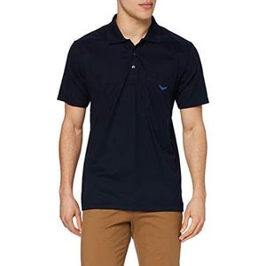 Trigema Poloshirt voor heren met borstzak, Navy Blauw