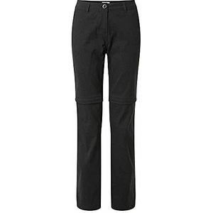 Craghoppers Kiwi Pro Stretch Zip Off Vrijetijdsbroek voor dames, zwart.