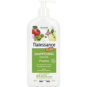 Natessance Kids Shampoo voor lichaam en haar, appel, zonder sulfaat, 500 ml