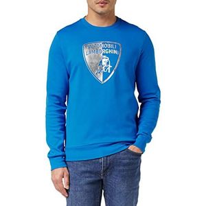 Automobili Lamborghini Heren sweatshirt Slashed Logo, Medium Blauw