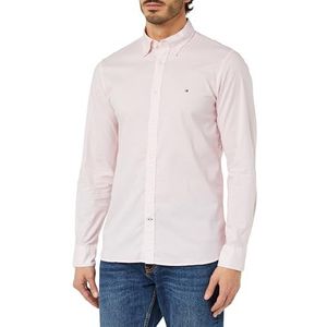 Tommy Hilfiger Flex Mini Print Sf Shirt Casual Overhemden Heren, Optisch wit/fel rood