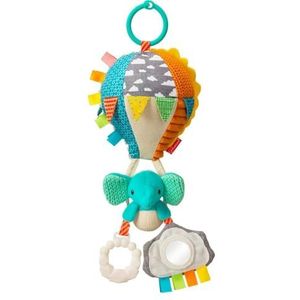 INFANTINO Go Gaga 316310 Playtime Pal heteluchtballon, olifant om op kinderwagen en kinderwagen te klikken, sensorisch speelgoed voor pasgeborenen, bijtring, spiegel en clacker, meerkleurig, 1 stuk