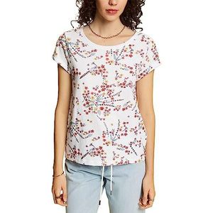 ESPRIT 023cc1k307 T-shirt voor dames, 103/Wit 4