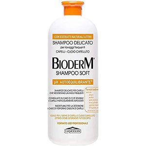 Bioderm Soft Shampoo 1000 ml - delicate shampoo voor gevoelige hoofdhuid en uitgeput haar - anti-roos shampoo - verlicht jeuk en seborrheic dermatitis