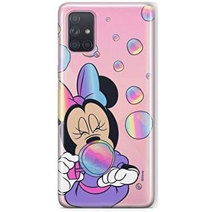 Originele en officiële Disney Minnie Mouse en Mickey Mouse hoes voor de Samsung A71, TPU siliconen beschermhoes beschermt tegen stoten en krassen