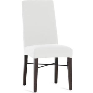 Eysa Bi-elastische stoelhoezen met rugleuning, harlem, wit, 2 stuks