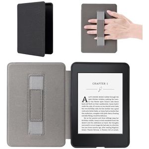 Kindle Paperwhite hoes 6,8 inch (11e generatie - 2021), smart case met polsband en automatische slaap-/waakfunctie, Signature Edition - zwart