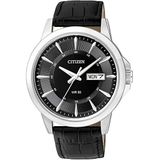 Citizen BF2011-01EE Herenhorloge, analoog, kwarts, met leren band, zwart, armband, zwart., Armband