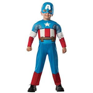 Avengers Rubies 620018-T Captain America Deluxe kostuum voor kinderen, maat 1-2 jaar