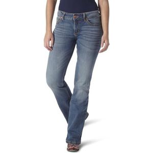 Wrangler Dames Retro Jeans Mid High Taille, Donker zwart