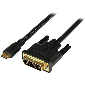StarTech.com Mini HDMI naar DVI-kabel 1 m – DVI-D naar HDMI-kabel (1920 x 1200p) – mini HDMI-stekker 19-polig naar DVI-D-stekker – converterkabel voor digitale monitor M/M (HDCDVIMM1M)