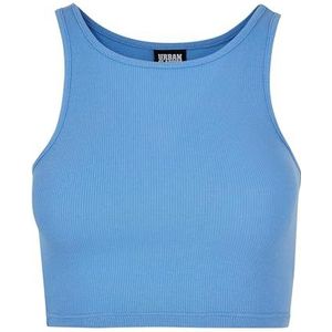 Urban Classics Geribbelde crop top voor dames, gebreid, Blauw