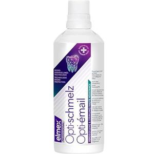 elmex Nettoyant dentaire professionnel Opti-melz - 400 ml - Protection très efficace pour réduire la perte d'émail dentaire, rinçage buccal sans alcool