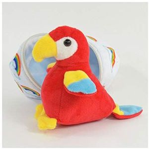 Kögler - Paul, mini-papegaai-ei, ca. 13 cm, pluche dier om te knuffelen en van te houden, als klein cadeau voor kinderen, jongens en meisjes, 10128606, meerkleurig