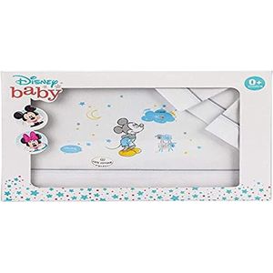Interbaby Beddengoed voor kinderwagen Disney Mickey Mouse, wit/grijs