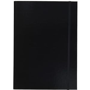 Pagna Box voor notitieboeken, A4, 3 x elastiek, binnen, opvouwbaar, met houder, zwart