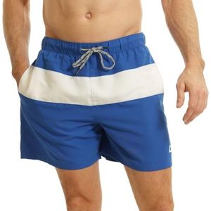 Ript Essentials Zwemshort voor heren, sneldrogend, uv-bescherming 50, perzik afwerking, koningsblauw/wit, maat M