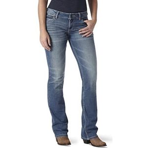 Wrangler Dames Retro Jeans Mid High Taille, Donker zwart