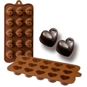 Ibili 860301 Chocoladevorm, hartvorm, 15 vormen, 100% siliconen