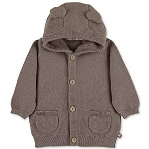 Sterntaler Baby jongen gebreid vest met oren en knoopsluiting groen bruin 74, Bruin