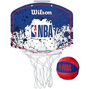 Wilson Mini-basketbalmand NBA TEAM MINI HOOP, NBA-logo, kunststof, rood/wit/blauw