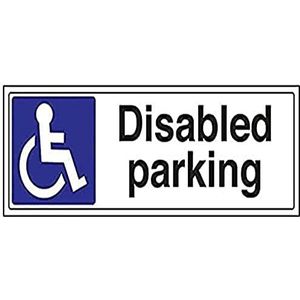 VSafety parkeerbord voor gehandicapten, liggend formaat, 450 mm x 150 mm, 1 mm hard plastic