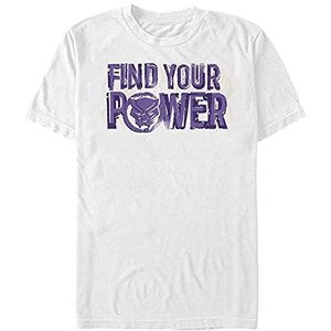 Marvel Avengers Classic Panther Power Organic T-shirt, uniseks, korte mouwen, wit, XL, Weiss