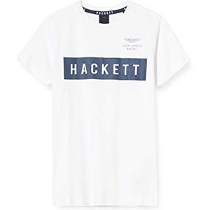Hackett London T-shirt Amr Logo T B jongens, wit (800)