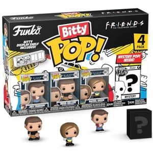 Funko Bitty Pop! Friends - Joey 4PK - Joey Tribbiani™, Ross Geller™, Rachel Green™ en een mysterie minifiguur in verrassing - 2,2 cm verzamelbaar - stapelbaar rek inclusief fans