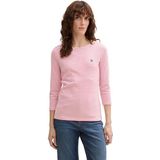TOM TAILOR 1045535 T-shirt voor dames, 37374 - Helder roze regular streep