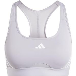 adidas Femme PowerReact Train 3Stipes Bra, GLORY GREY F20, M