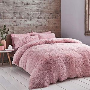 Catherine Lansfield Dekbedovertrekset, eenpersoonsbed, schattige, roze (blush)