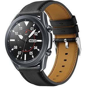 Syxinn 22 mm leren armband, compatibel met Samsung Galaxy Watch 46 mm/Galaxy Watch 3 45 mm/Gear S3 Frontier/Classic reservearmband voor dames en heren