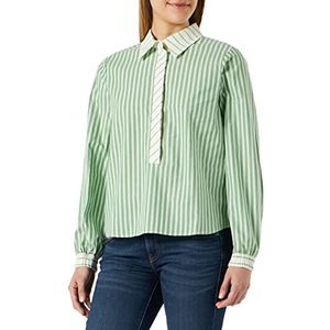 Part Two Sada Relaxed Fit damesshirt met lange mouwen, Greenbriar Stripe Mix