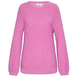 LEOMIA Pull en tricot pour femme 10426728-le02, rose, taille L, rose, L
