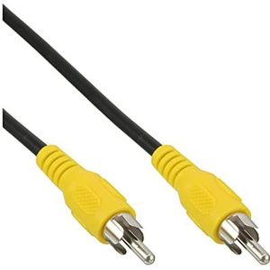 InLine 89937B video RCA-kabel met 1 x RCA-stekker, 0,5 m, geel