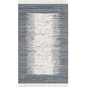 Safavieh Handgetuft tapijt voor binnen, abstracte collectie, grijs/zwart, 122 x 183 cm, voor woonkamer, slaapkamer of elke binnenruimte