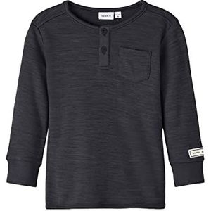 Name It Nmmwyla Wool/Vis Ls Top XXIII T-Shirt À Manches Longues Garçon, Vetiver, 86