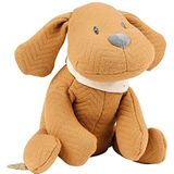 Nattou Knuffeldier, Hond Charlie, straatgenoot vanaf de geboorte, ca. 30 cm, veganistisch, jacquard, katoen/polyester, karamel