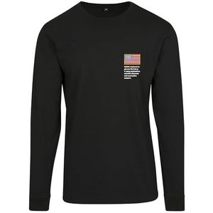 Mister Tee Shirt met lange mouwen met NASA Worm logo, zwart.