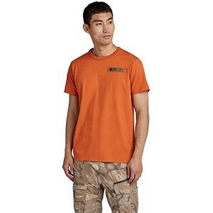 G-STAR RAW Premium Core 2.0 R T-shirt voor heren, oranje (burned orange C336-3014)