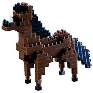 Brixies ""Paarden"" 3D-patroon bouwstenen (meerkleurig)