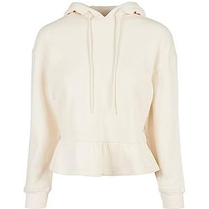 Urban Classics Organic Volants Hoodie voor dames, zwart.