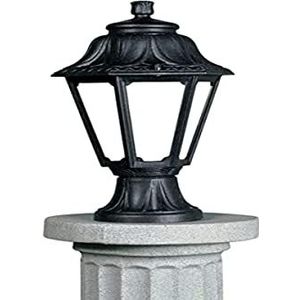 B·LED BARCELONA LED BarcelonaLED Fumagalli Voetlantaarn voor buiten, IP55, voor tuin, terras, patio, stijl, klassieke vloerlamp, zwart, met opaal diffuser, E27-fitting