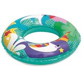 Bestway - Ronde zwemring voor kinderen, Sea Adventures, diameter 51 cm, 3 verschillende decoraties, 3 verschillende decors: pinguïns, dolfijnen of zeemeerminnen